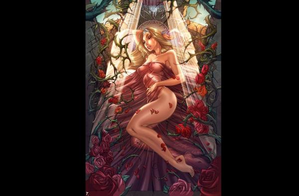 Girl On Rose Bed, Fairies 3