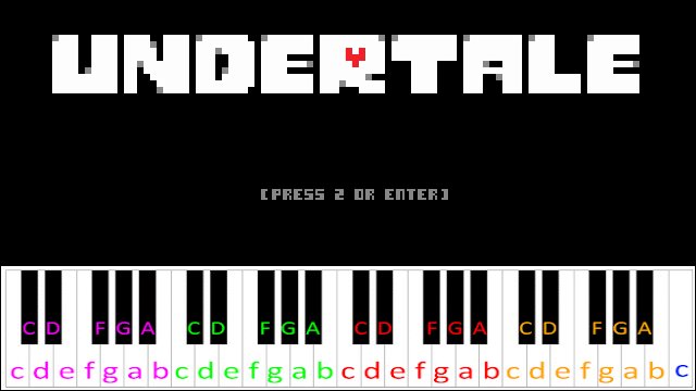 Start Menu (Undertale) | Piano Letter Notes