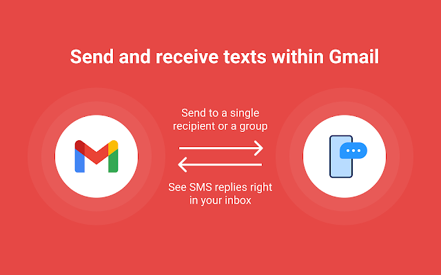 Screenshot of Email to Text — Send SMS messages from Gmailᵀᴹ