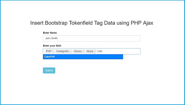 Insert Bootstrap Tokenfield Tag Data Using Php Ajax Webslesson Insert Bootstrap Tokenfield Tag Data Using Php Ajax Webslesson