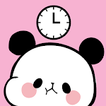 Analog clock widget Mochi Mochi Panda Apk