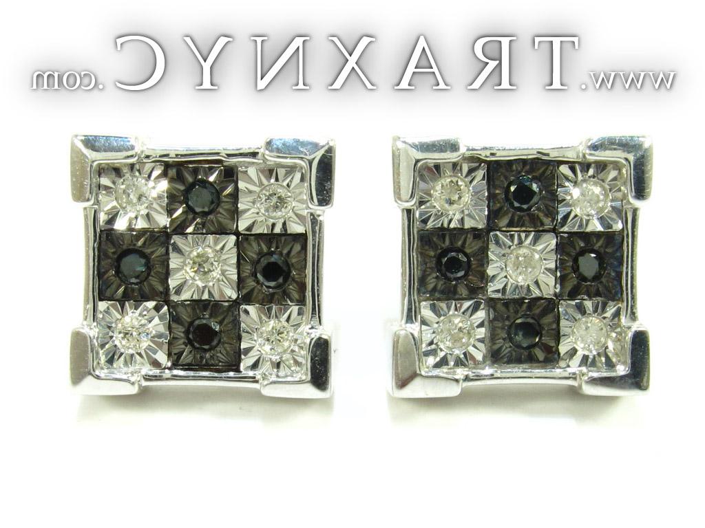 Full Size Picture for White Silver Round Cut Bezel Diamond Earrings 25288