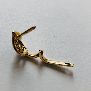 14K Gold & Diamond Leaf Earrings