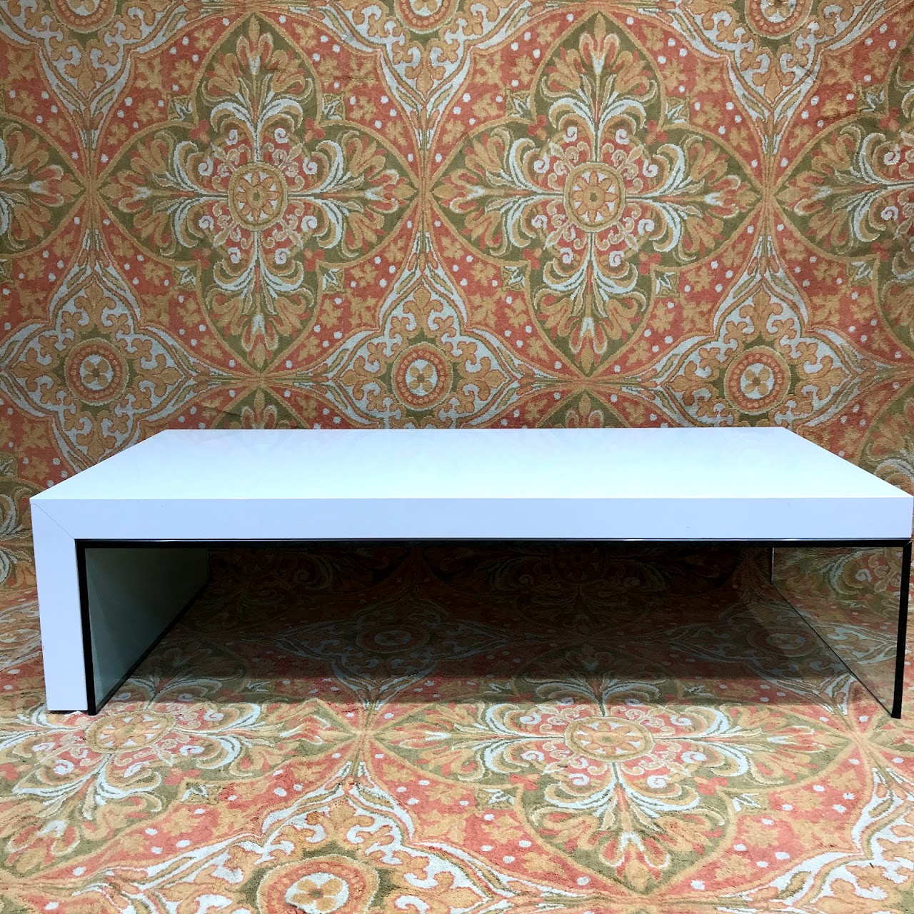 Glass & Lacquered Coffee Table