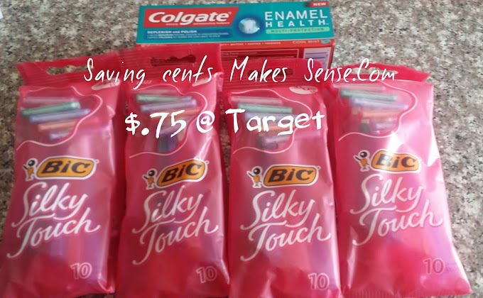 #TARGET: My $.75 Haul  4 Bic 10pk Razors and Colgate Toothpaste!