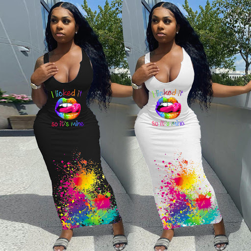 Title 3, Summer Breathable Womens Long Dress Fashion Pr...