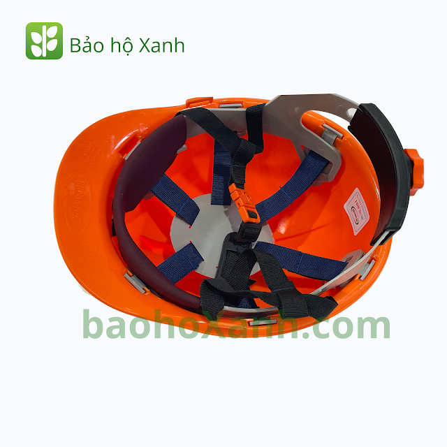 Nón bảo hộ công trình màu cam chịu va đập tốt - MBH0065