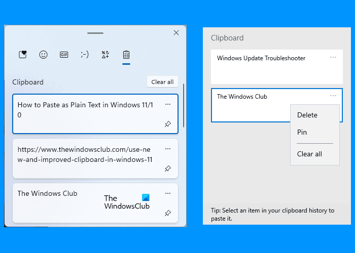 Portapapeles de Windows 11 y Windows 10