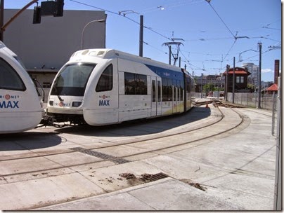 IMG_6064 TriMet MAX Type 4 Siemens S70 LRV #408 at Union Station in Portland, Oregon on May 9, 2009