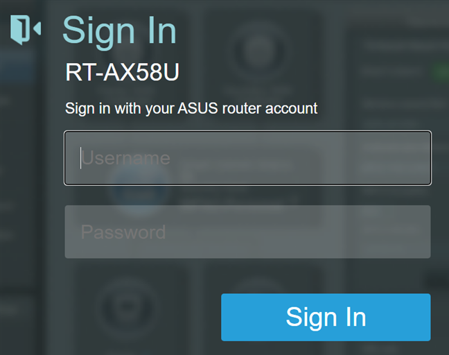 Log into your ASUS router