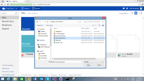 OneDrive, sito Web, gestione, visualizzazione, ordinamento, file, eliminazione, ripristino