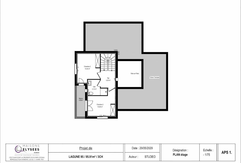  Vente Terrain + Maison - Terrain : 441m² - Maison : 95m² à Saint-Laurent-de-la-Prée (17450) 