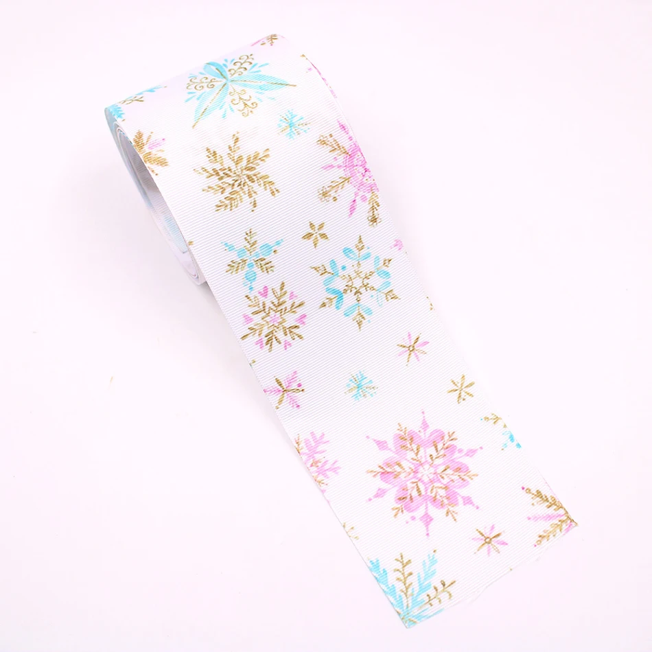 Nœud pour cheveux motif flocon de neige avec ruban décoratif, idéal pour embellir vos coiffures et ajouter une touche festive.