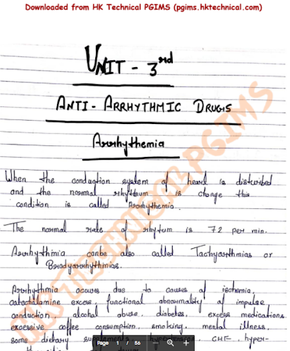 Medicinal Chemistry II Unit 3 Coloured Notes 5th Semester B.Pharmacy Lecture Notes,BP501T Medicinal Chemistry II,BPharmacy,Handwritten Notes,BPharm 5th Semester,Important Exam Notes,