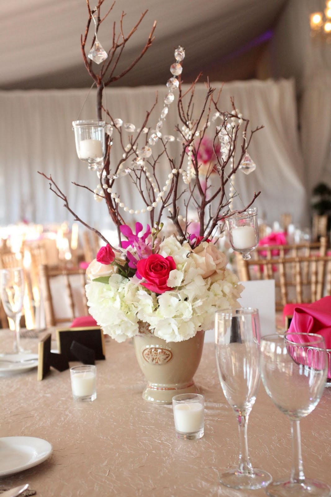 manzanita wedding centerpiece