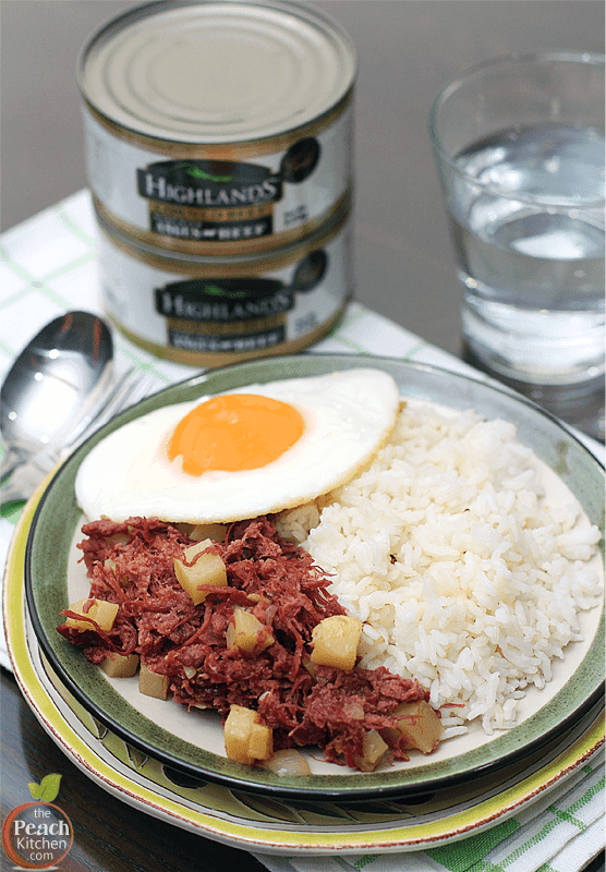 CornSiLog ( Corned Beef, Sinangag, Itlog) with Highlands Gold Corned Beef