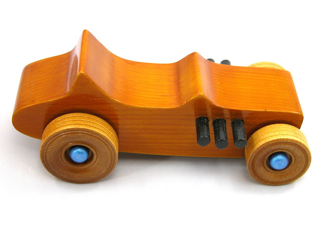 Handmade Wood Toy Car Hot Rod Freaky Ford Based on the 1927 Ford 27 T--Bucket