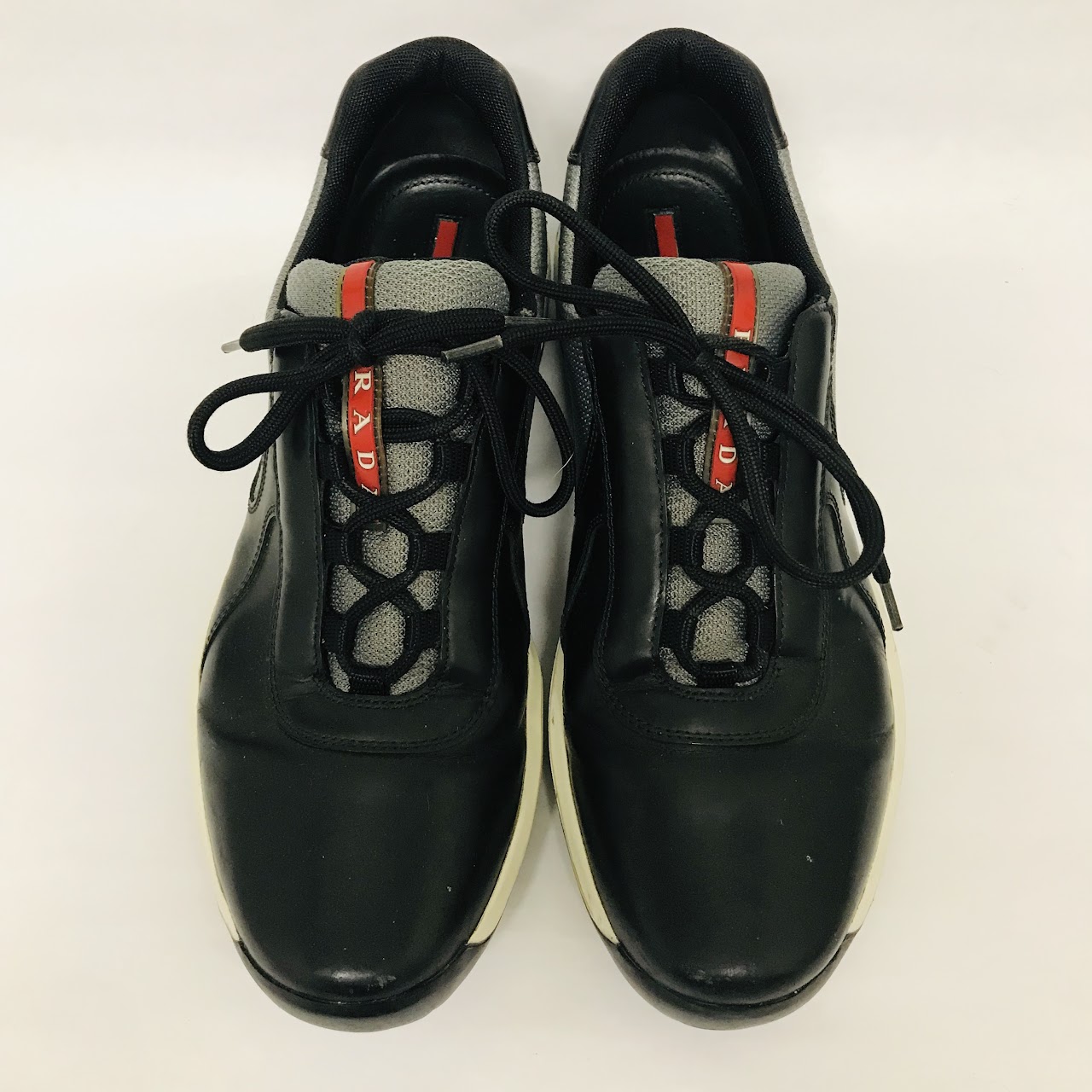 Prada Sport Black Leather Sneakers