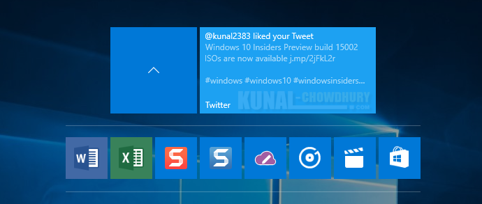 Expanded grouped tile on Windows 10 Creators Update (www.kunal-chowdhury.com)