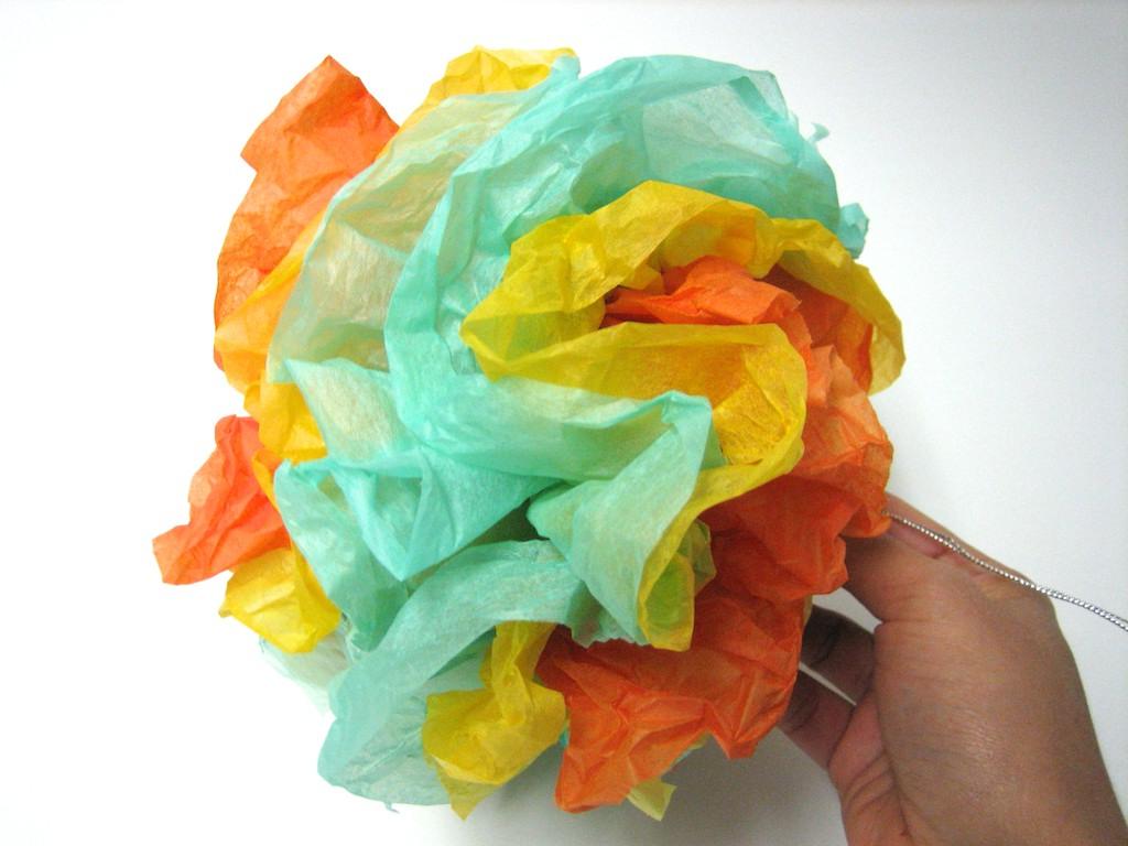 my tissue paper pom poms.