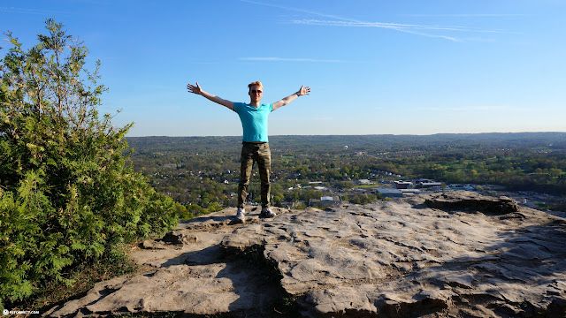 standing tall at Dundas Peak near Hamilton, Ontario in Dundas, Canada 