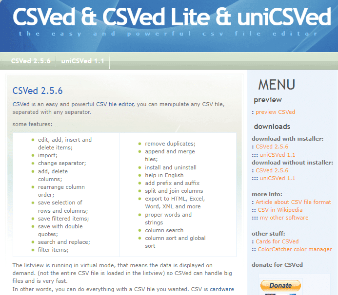 Sito ufficiale per CSVed