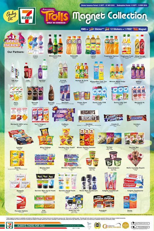 Malaysia list 7-eleven product List of