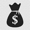 Money bag vector icon in flat style. Moneybag with dollar sign illustration on isolated transparent background. Money cash sack concept.