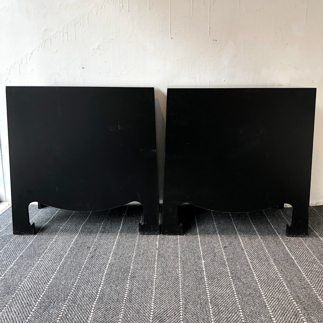 Lacquered End Table Pair