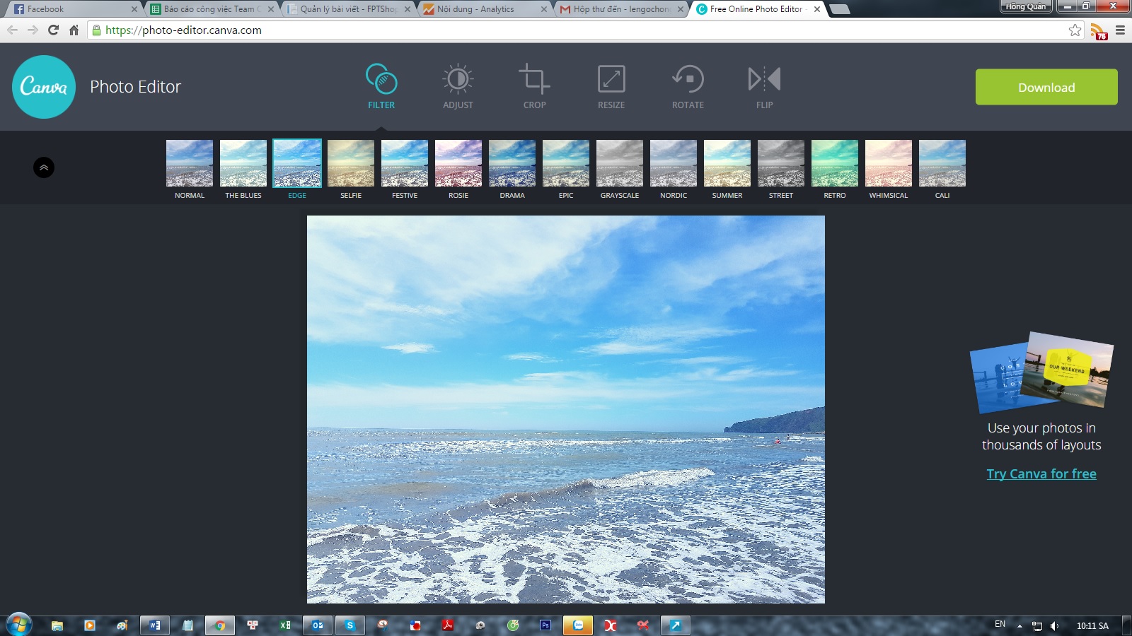 Canva Photo Editor