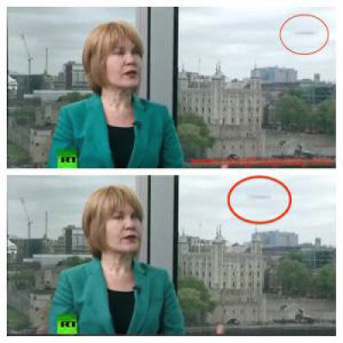 Ufo Shows Up On Russia Today News In London England June 13 2013