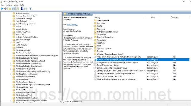 Cara Menonaktifkan Windows Defender Security Center Windows 10 Cara Menonaktifkan Windows Defender Security Center Windows 10
