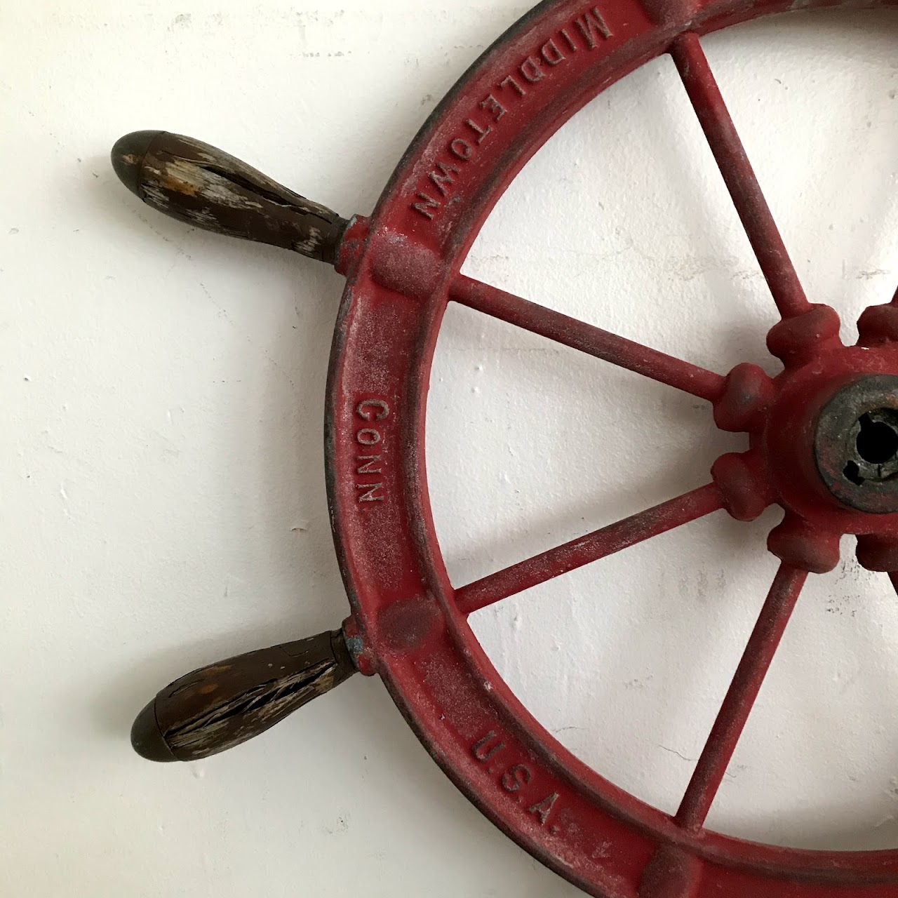 Wilcox Crittenden Nautical Salvage Cast Iron Ship Wheel