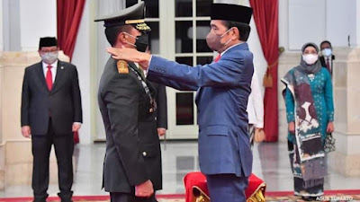 Jokowi Lantik Jenderal Andika Perkasa Sebagai Panglima TNI