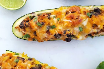 Vegetarian Stuffed Zucchini Boats