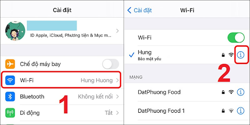 Chọn mạng Wi-Fi