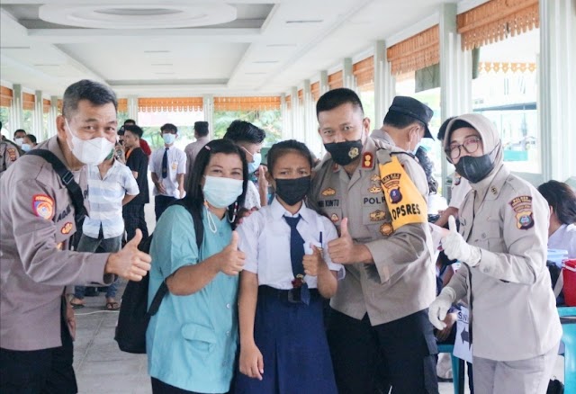 Gempur Covid-19, Polres Tebing Tingg Terus Laksanakan Vaksinasi