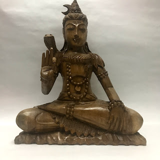 Carved Wood Shiva Statue