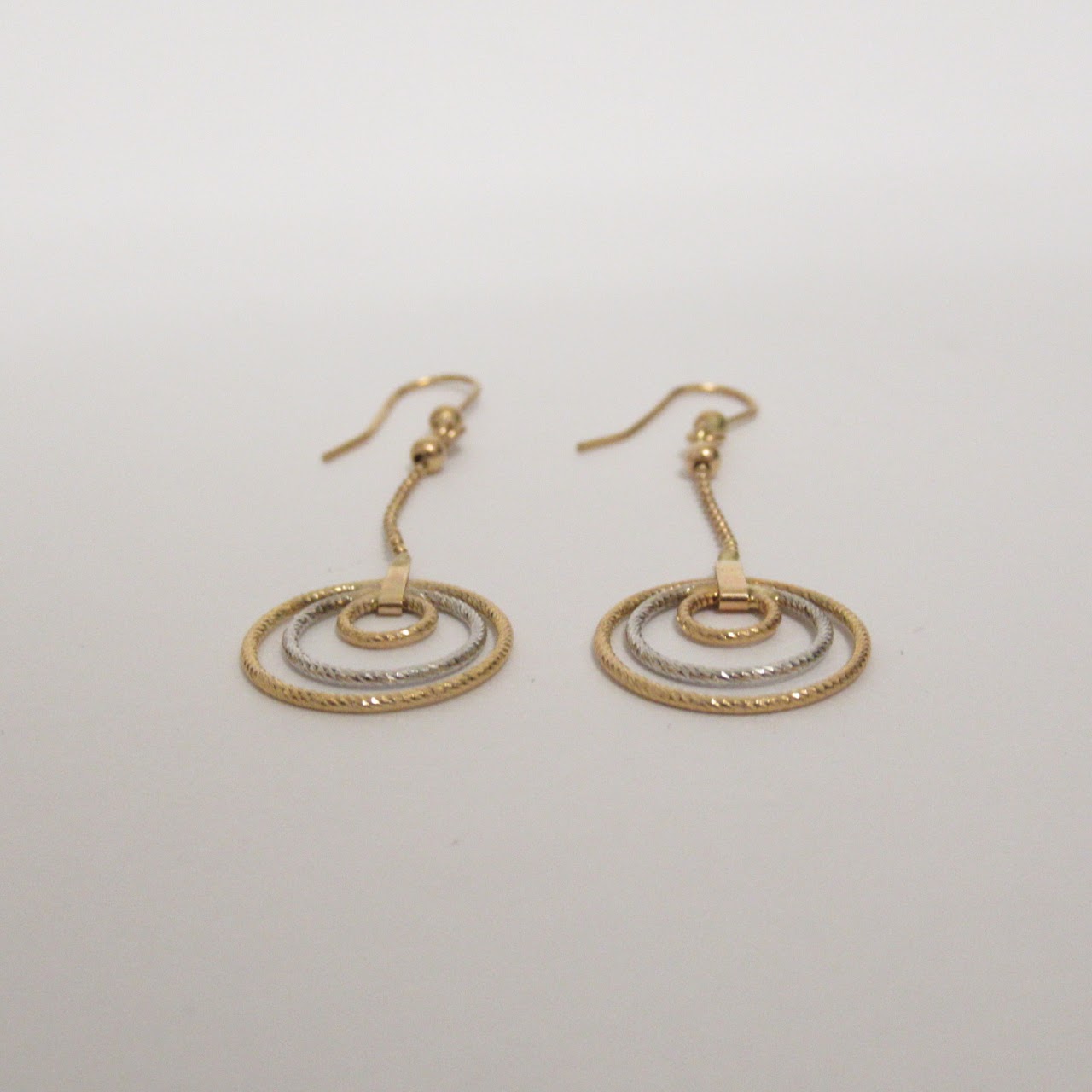 14K 2-Tone Gold Earrings