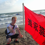 at Yuigahama Beach in Kamakura, Japan in Kamakura, Japan 