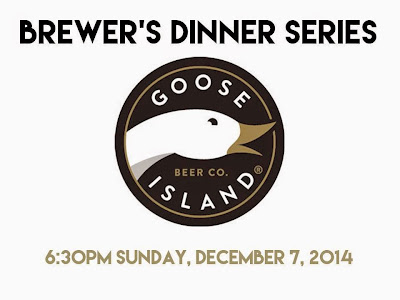 Raven & Rose + Goose Island Bourbon County Stout December 2014 Brewery Dinners