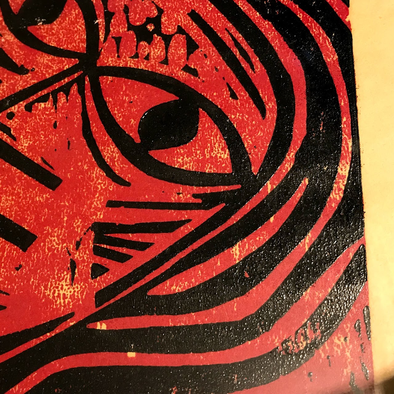 Lennie Kesl Signed Woodblock