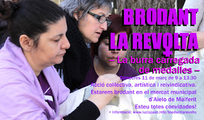 Bordant la Revolta, cartell mercat Aielo de Malferit 2015, La burra carregada de medalles, Lluci Juan