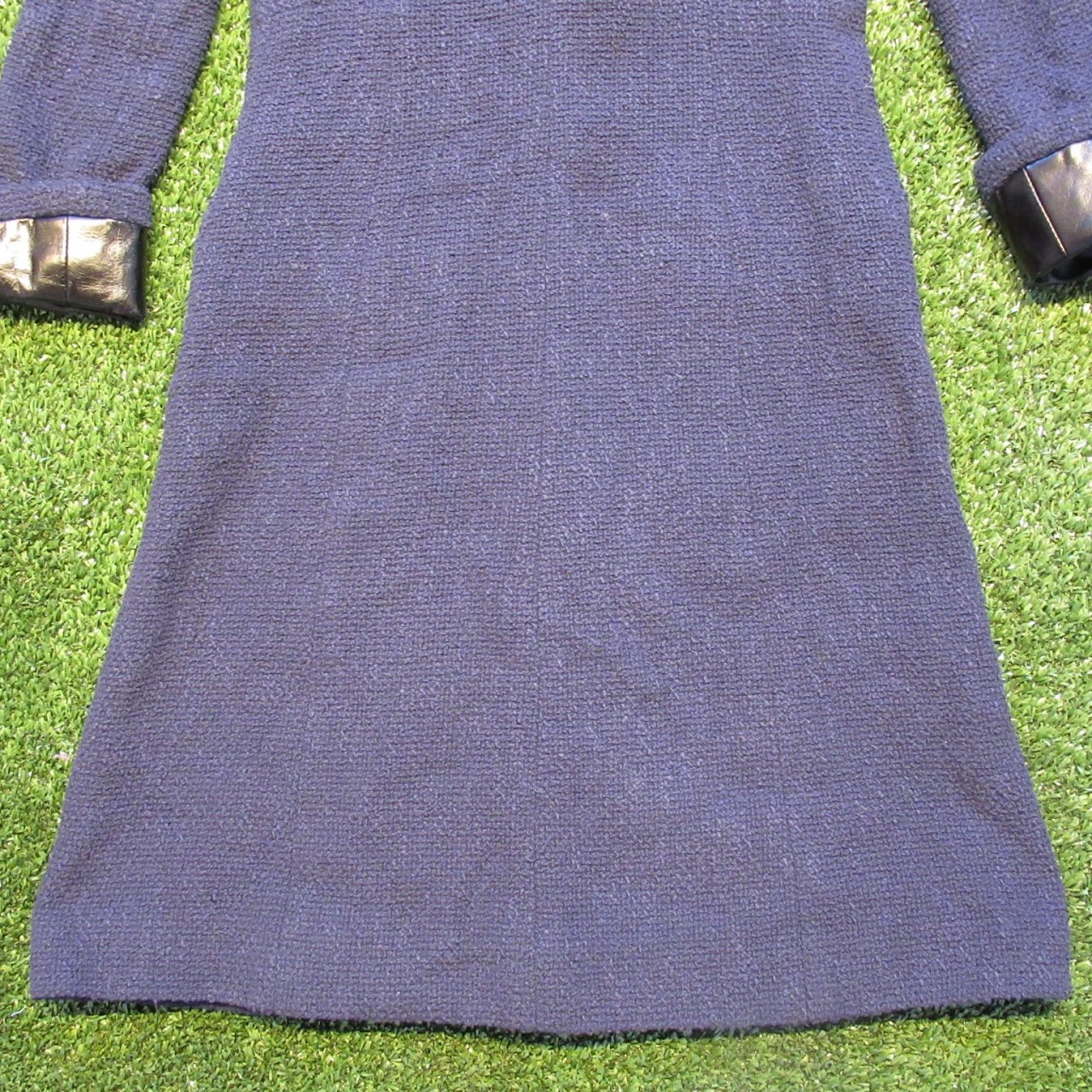 Chanel Navy Blue Tweed Coat