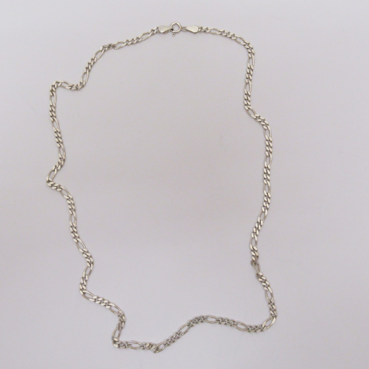 Sterling Silver Figaro Chain Necklace