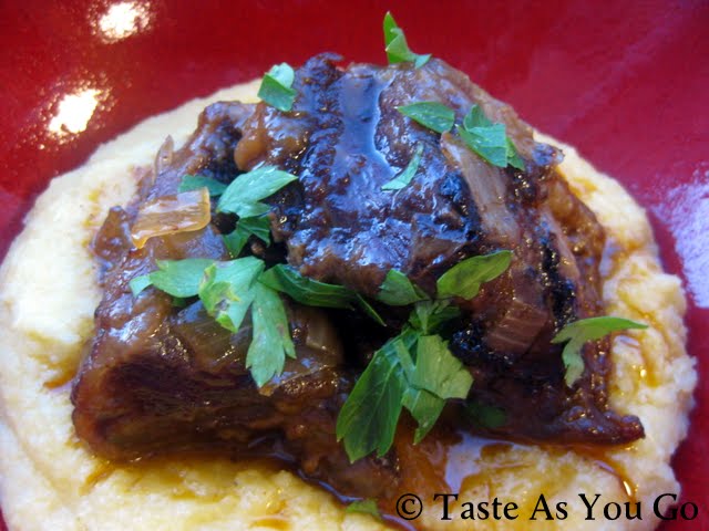 Slow-Cooker Beef Short Ribs with Polenta | Taste As You Go