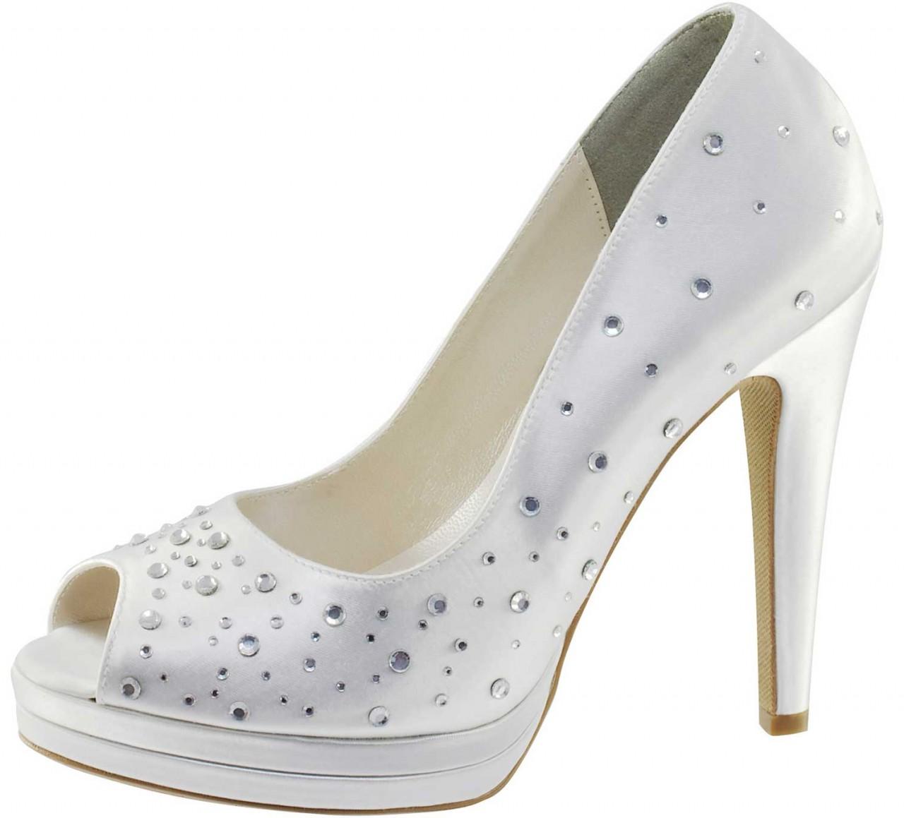 White-Wedge Wedding Shoes Lots