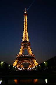 The Eiffel Tower at night