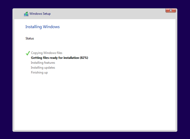 Windows 11 est en cours d'installation