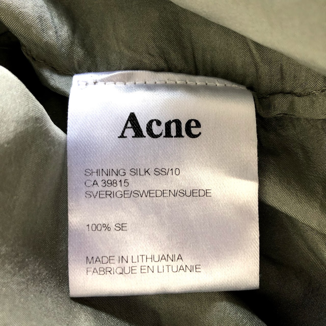 Acne Silk Boxy Blouse